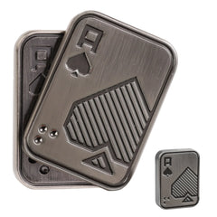 Metal Poker Card Fidget Slider - Premium Silver Stress Relief Toy