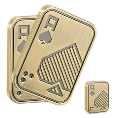 Metal Poker Card Fidget Slider - Premium Gold Ace Stress Relief