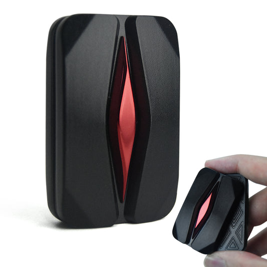 black metal Mountain trackless fidget slider with red core for adults, main product view