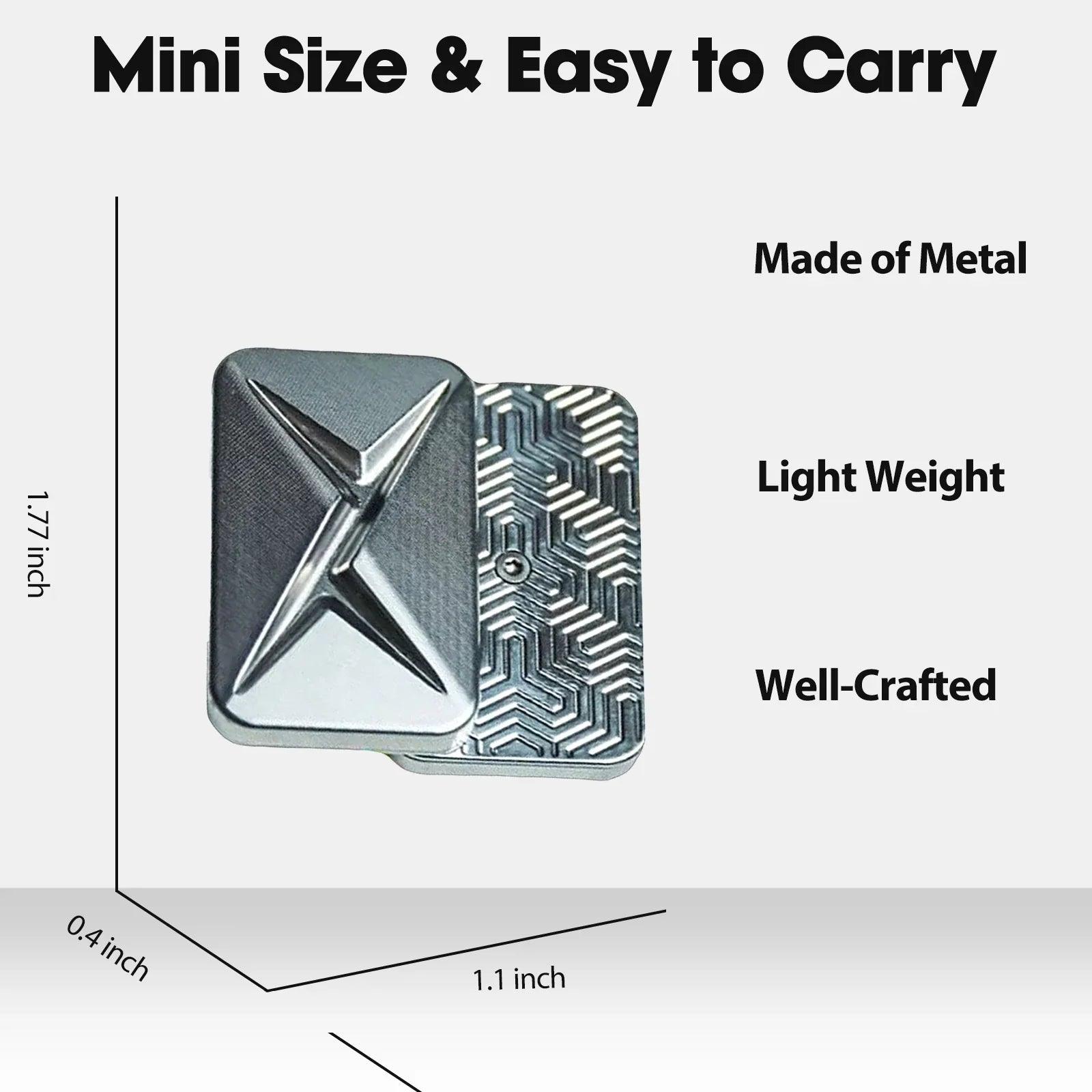 metal Lightning Infinite magnetic fidget slider for adults, close-up showing the design and finish