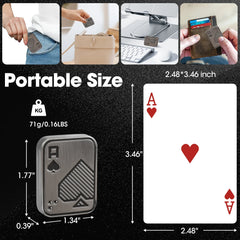 Metal Poker Card Fidget Slider - Premium Silver Stress Relief Toy