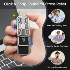 metal 3-layer magnetic fidget slider for adults, held in hand as a compact metal EDC fidget