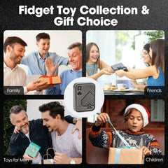 Silver poker card fidget slider gift idea for men, an EDC fidget toy for adults and teens
