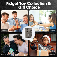 Metal Poker Card Fidget Slider - Premium Silver King Stress Relief