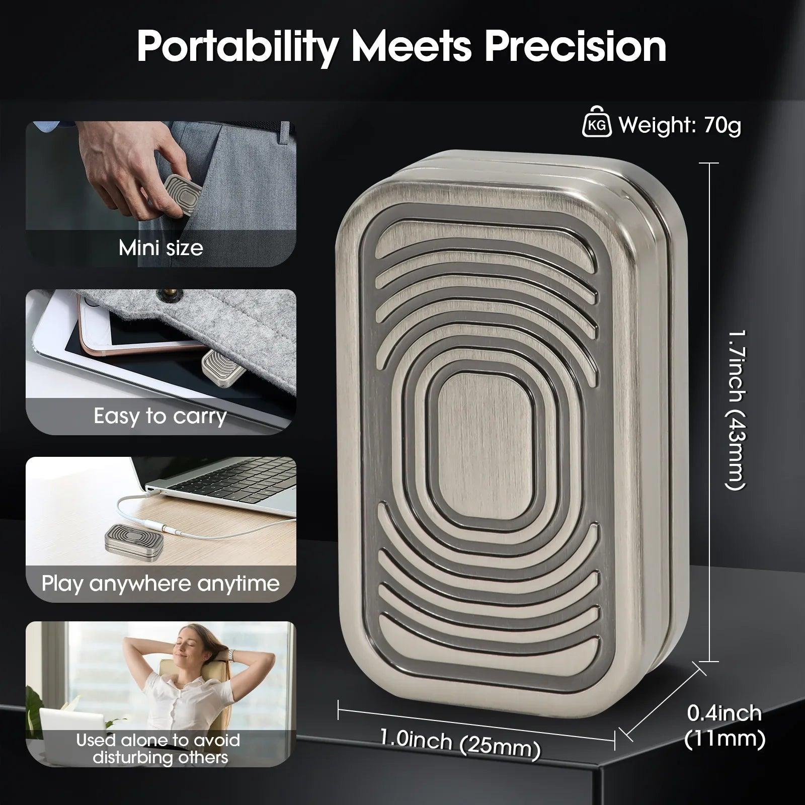 metal 3-layer magnetic fidget slider for adults, for stress and focus at the desk