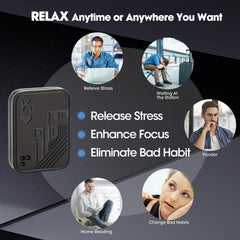 Adult using the King of Hearts fidget slider for stress and focus while working, reading and commuting