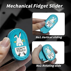 Fidget Toys Adults, EDC Light Alloy Rabbit Fidget Slider,Sensory Toy with Anti-Stress Design, Help Relieve Anxiety, Compact Portable Fidget Tool, for Adults (Blue)