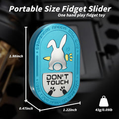 Fidget Toys Adults, EDC Light Alloy Rabbit Fidget Slider,Sensory Toy with Anti-Stress Design, Help Relieve Anxiety, Compact Portable Fidget Tool, for Adults (Blue)