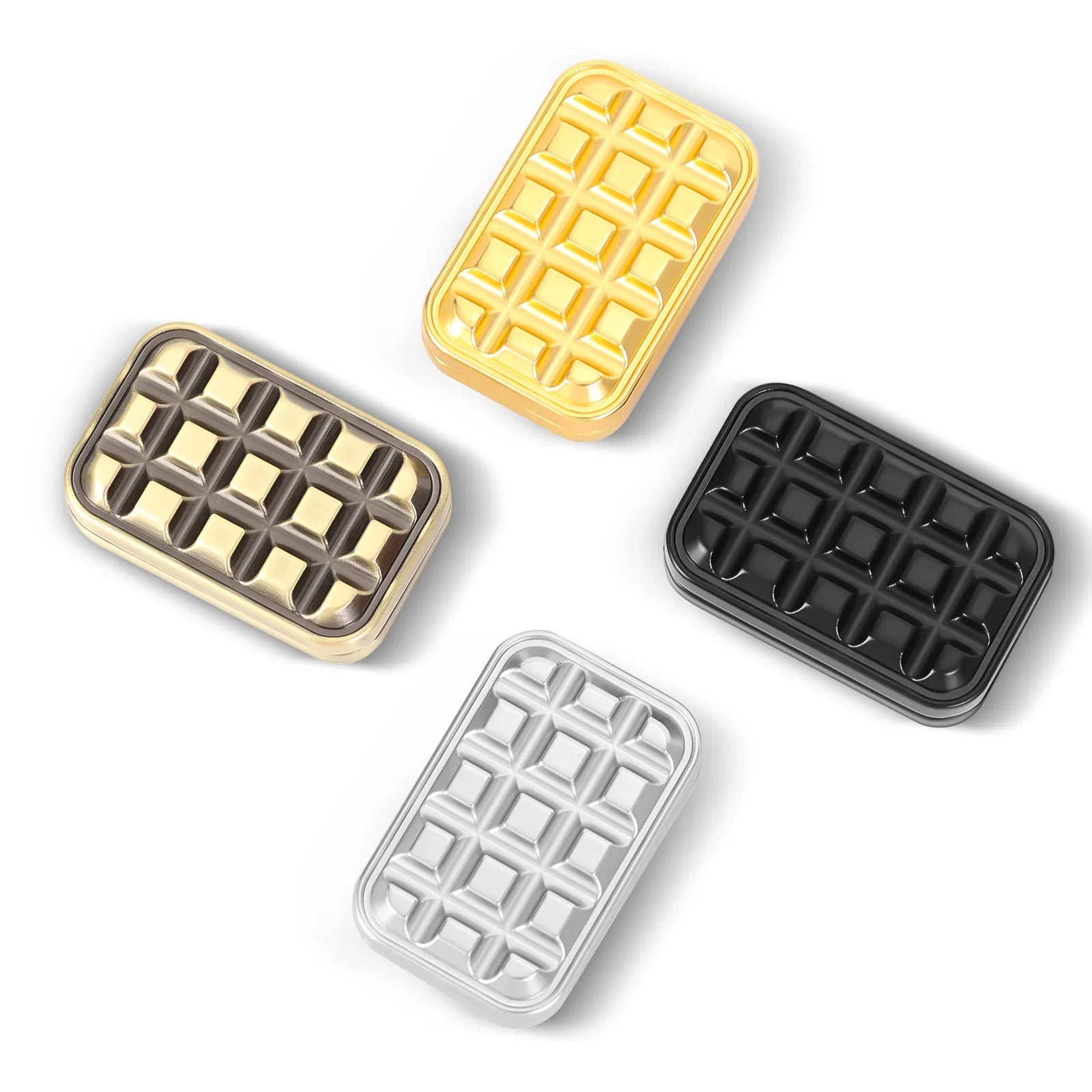 metal brick chocolate-bar fidget slider for adults, alternate angle