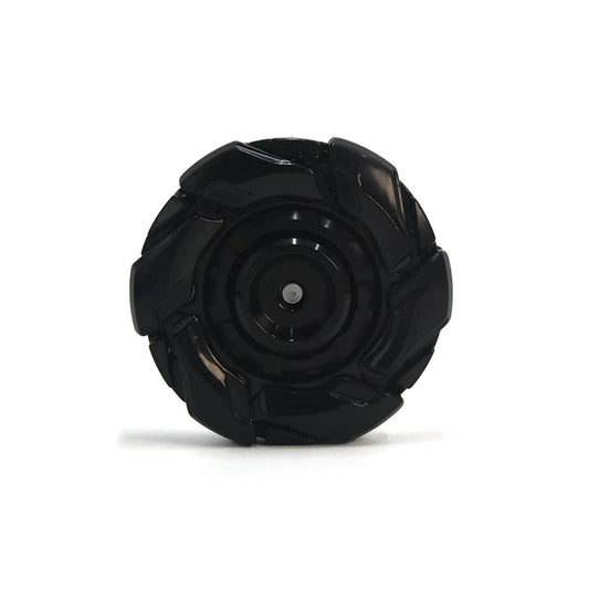 black metal Open Armor mecha fidget spinner for adults, close-up showing the design and finish