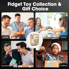 Fidget Slider, Metal Poker Push Card, Fidget Clicker, Fidget Toys for Adults Teens (Gold K)