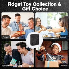 Fidget Slider, Metal Poker Push Card, Fidget Clicker, Fidget Toys for Adults Teens (Black K)