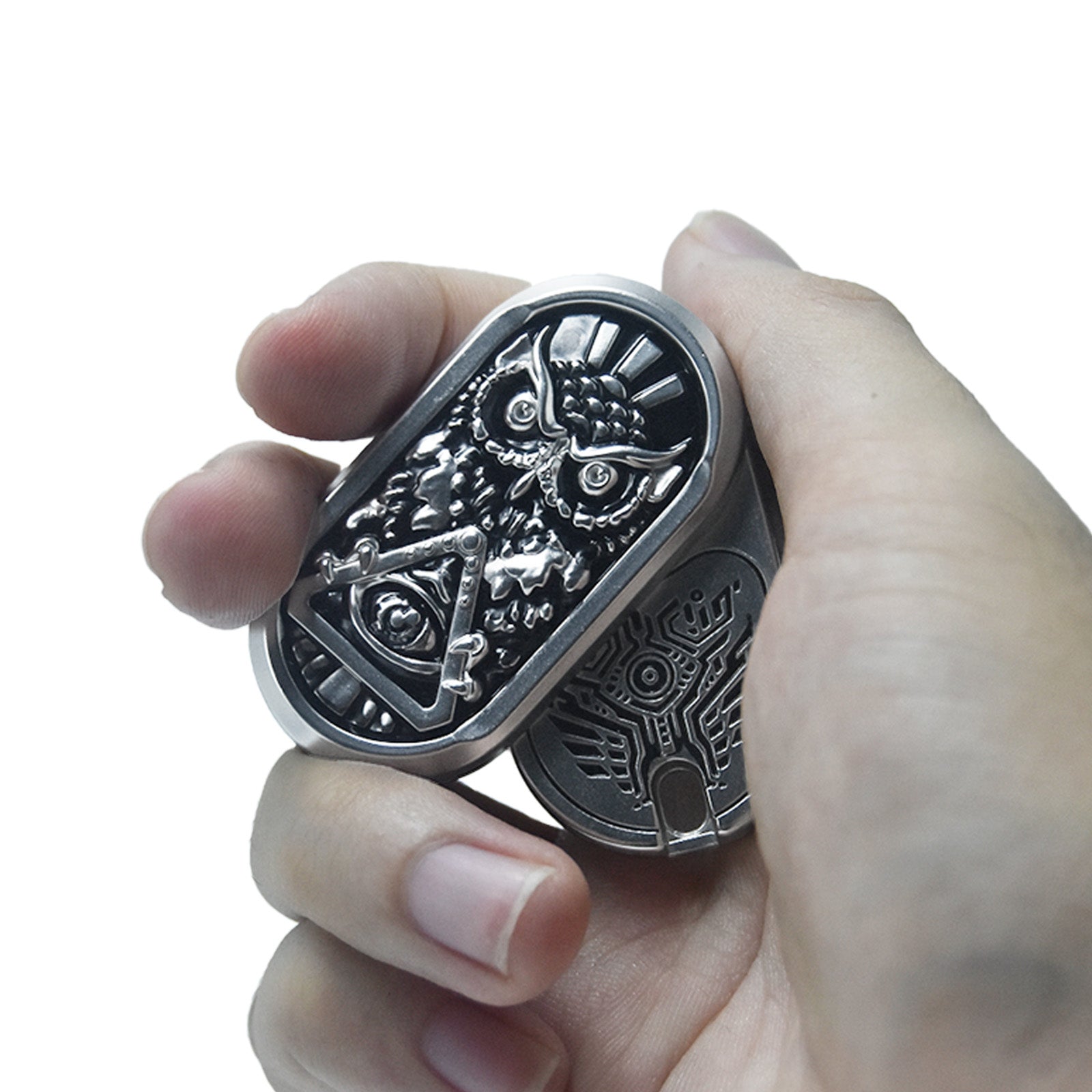 Rotating Fidget Toy for Adults, Metal Magnetic Fidget Slider | Help Relieve Stress,Anxiety | Compact Portable Sensory Fidget Tool | Gifts for Adults and Teens(Black Base)